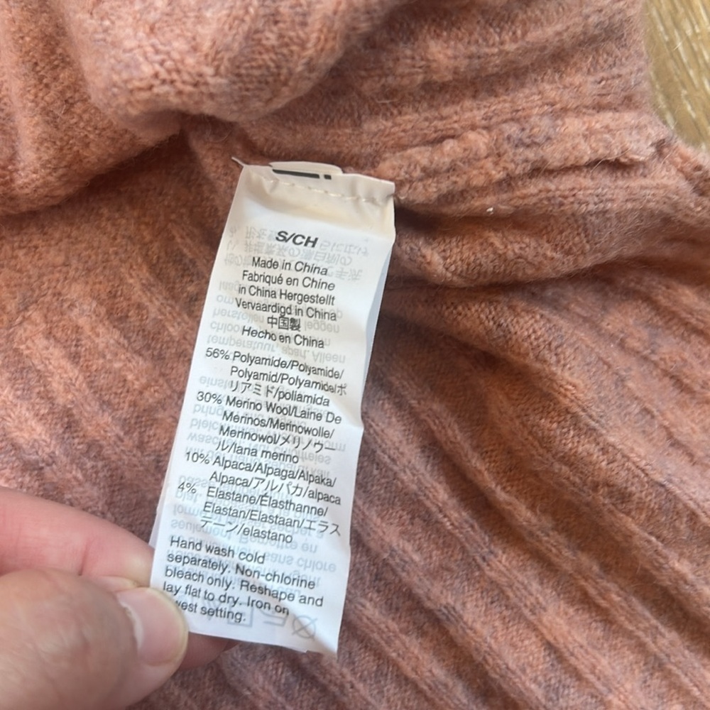 Madewell Inland Blush Pink Mock Neck Sweater - Picture 5 of 8